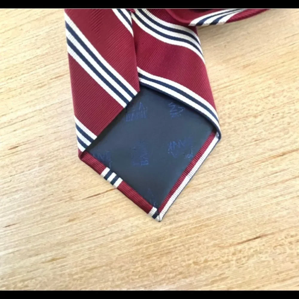 Jos A. Bank Executive collection silk burgundy stripe tie